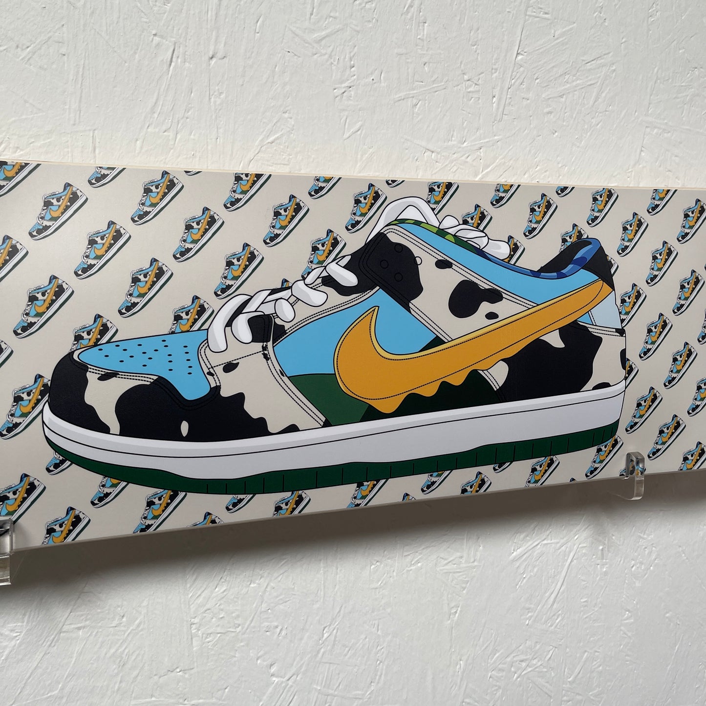 Custom Drawn Shoe Skateboard Wall Art