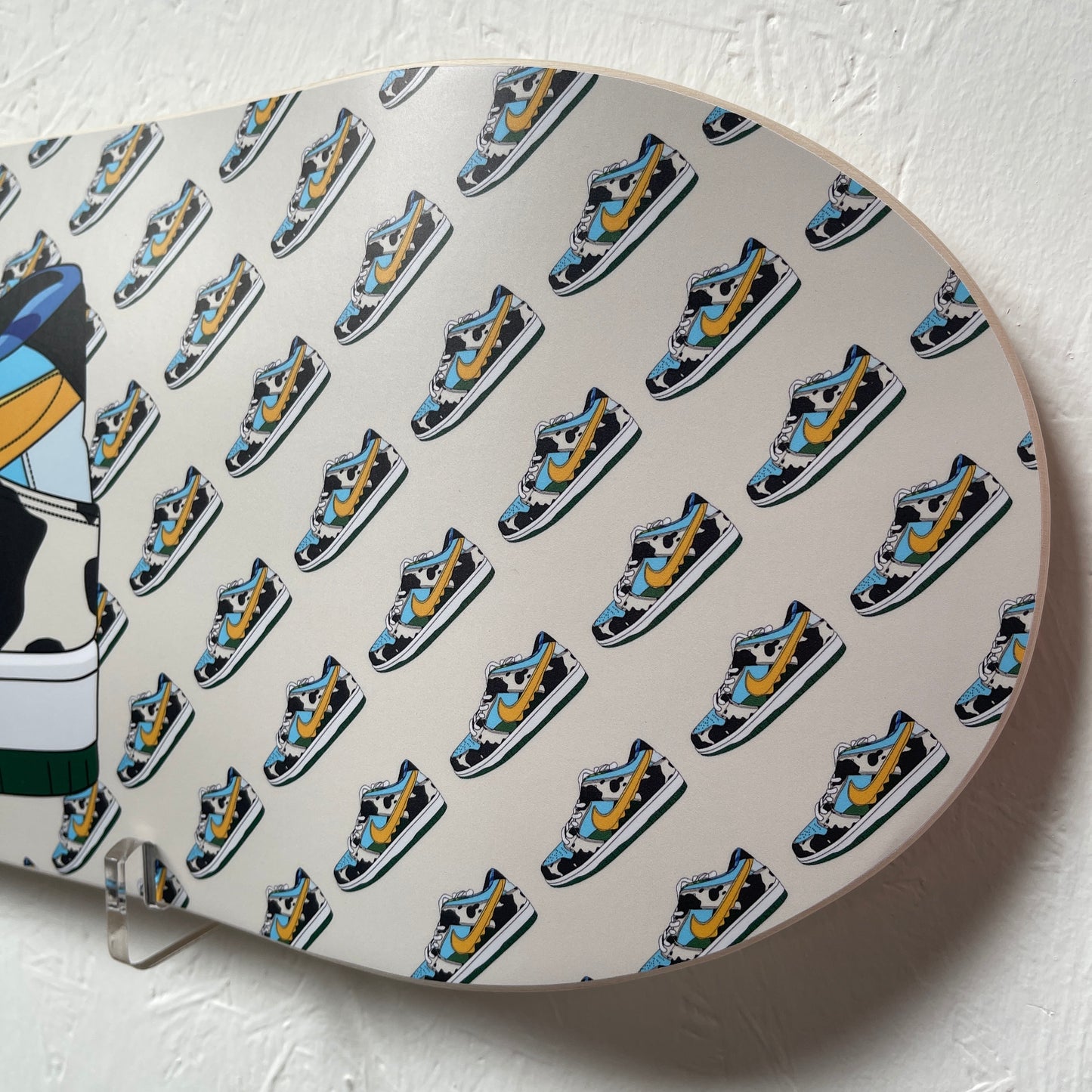 Custom Drawn Shoe Skateboard Wall Art