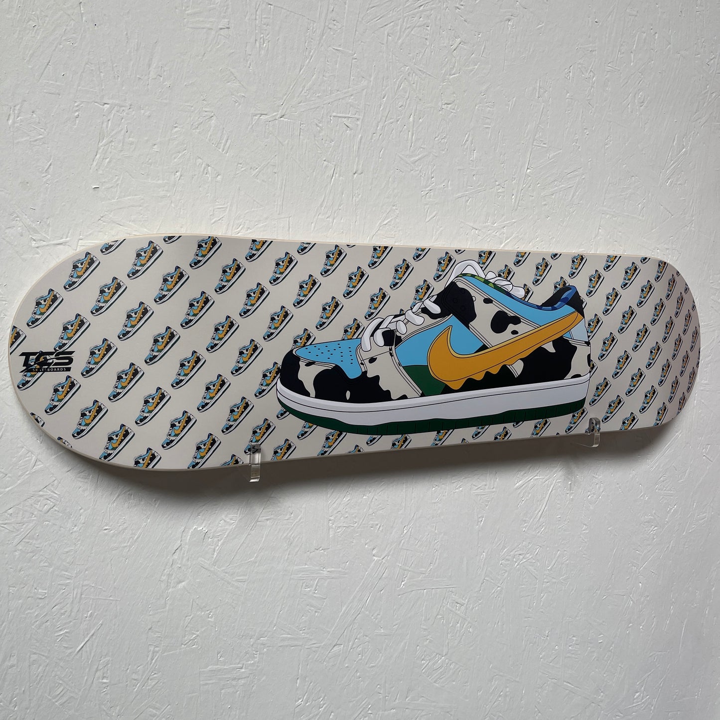 Custom Drawn Shoe Skateboard Wall Art