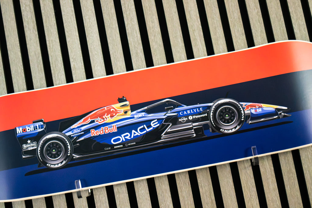 2026 Formula 1 Red Bull RB22 Race Car Skate Deck Wall Art