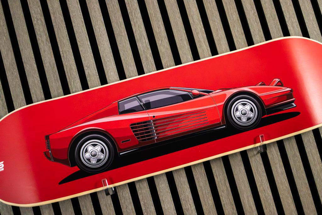1989 Ferrari Testarossa Skate Deck Wall Art