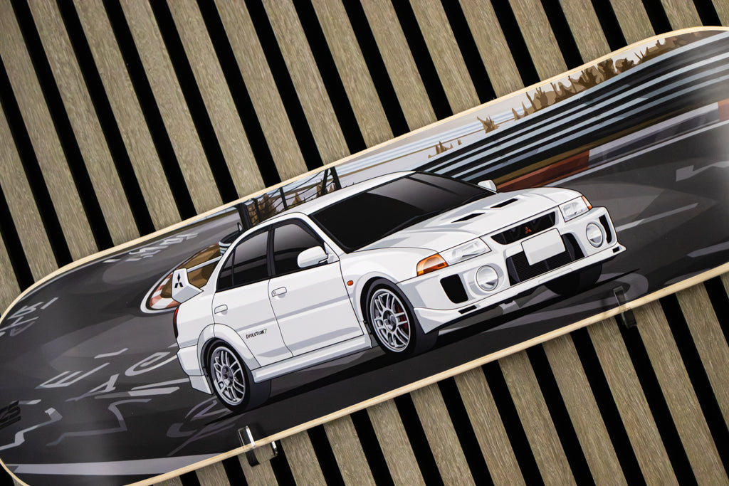 Mitsubishi Evo 7 Rally Car Skate Deck Wall Art