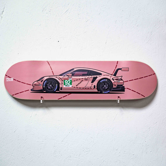 Porsche 911 Pink Pig RSR Skate Deck Wall Art