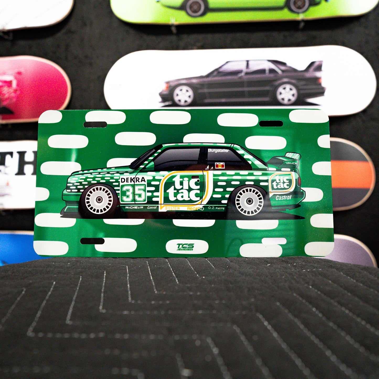 BMW E30 DTM 92 Tic Tac Licence Plate Art