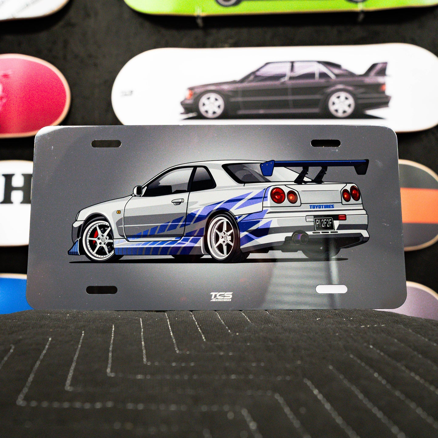 F&F Brian's R34 GTR Skyline Licence Plate Art