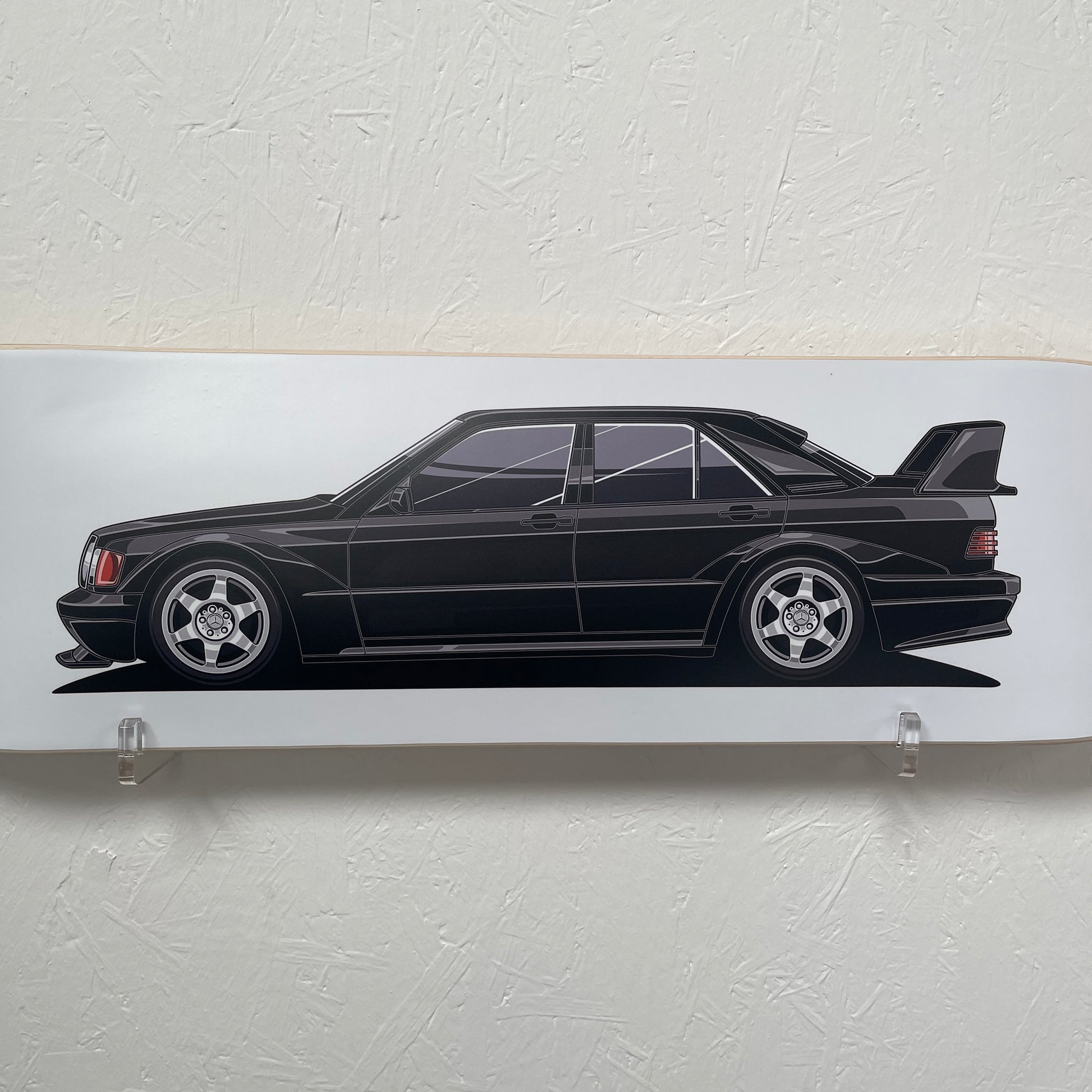 Black car illustration on a white background
