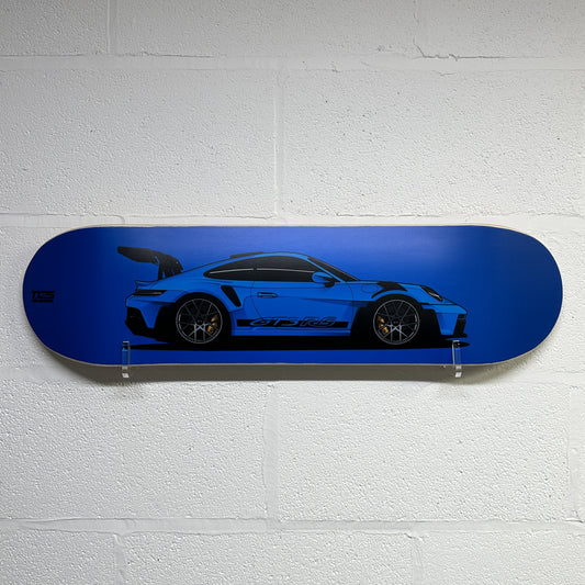 Porsche 911 GT3 RS Skateboard Wall Art - Blue