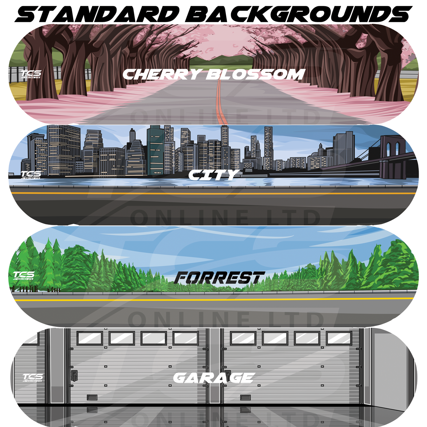 Collection of custom skateboard backgrounds
