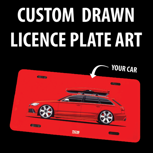 Custom Drawn Car Licence Plate Art