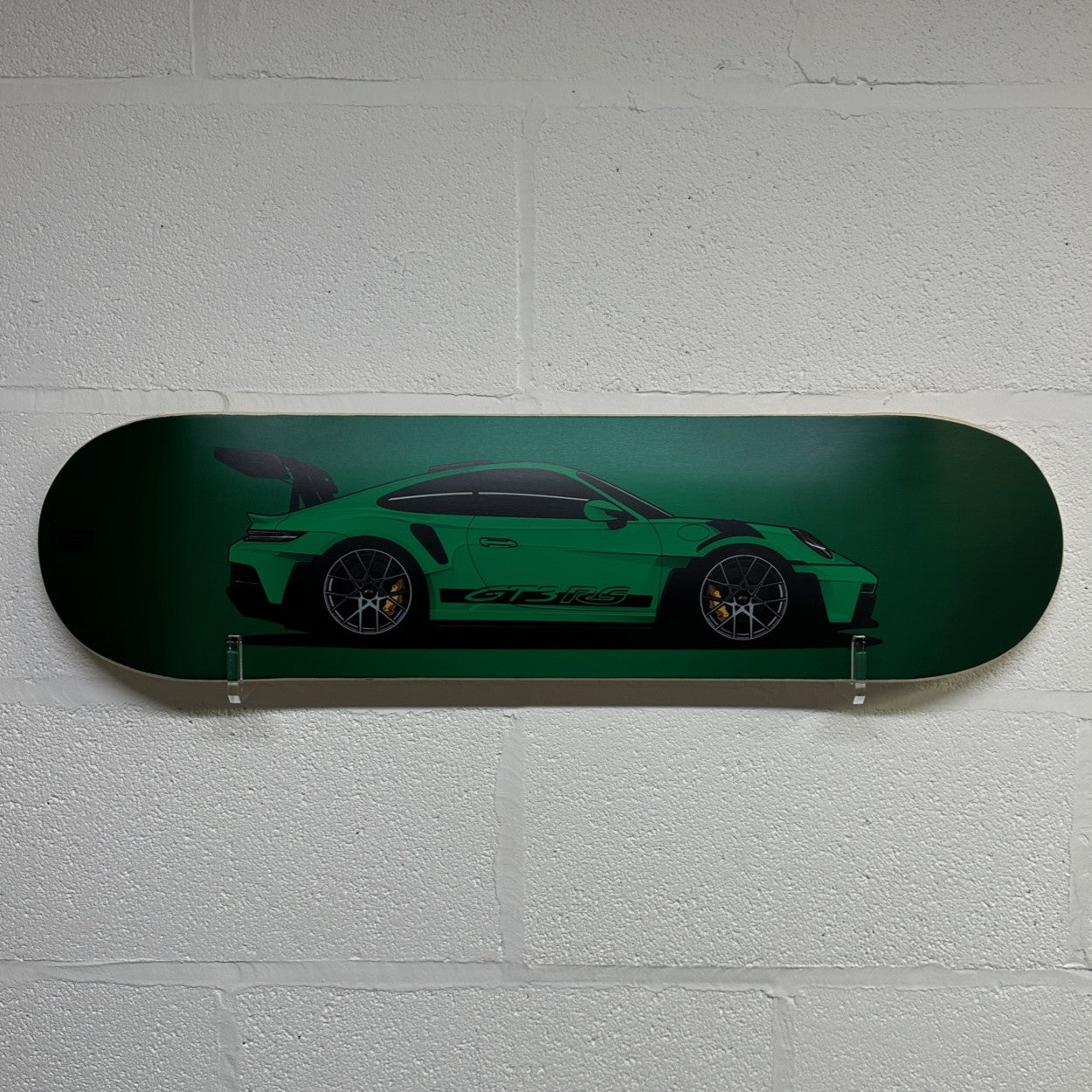 Porsche 911 GT3 RS Skateboard Wall Art - Green