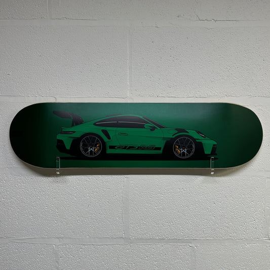 Porsche 911 GT3 RS Skateboard Wall Art - Green