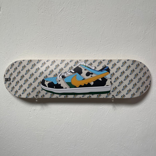 Custom Drawn Shoe Skateboard Wall Art