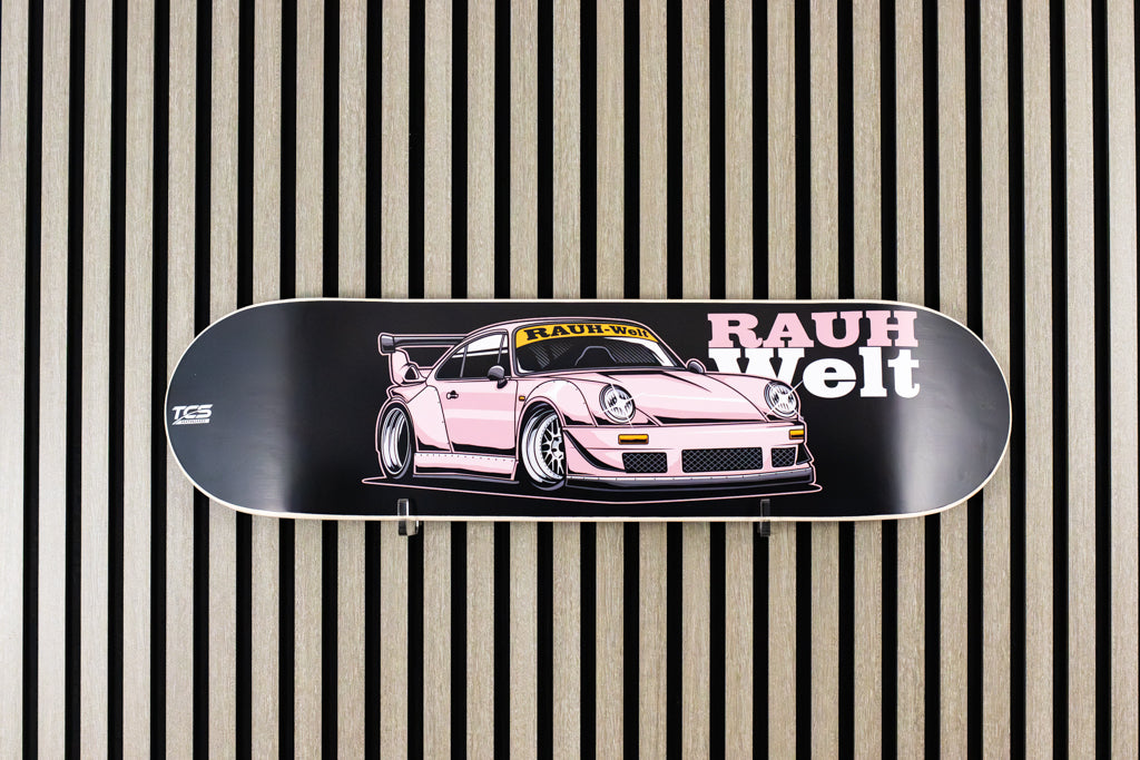 Pink Rauh Welt Porsche Skateboard Deck
