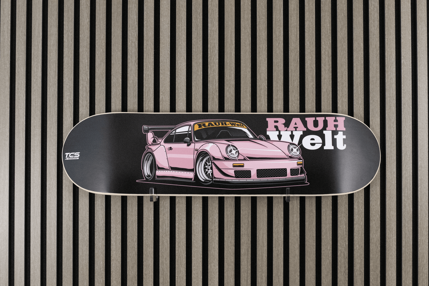 Pink Rauh Welt Porsche Skateboard Deck