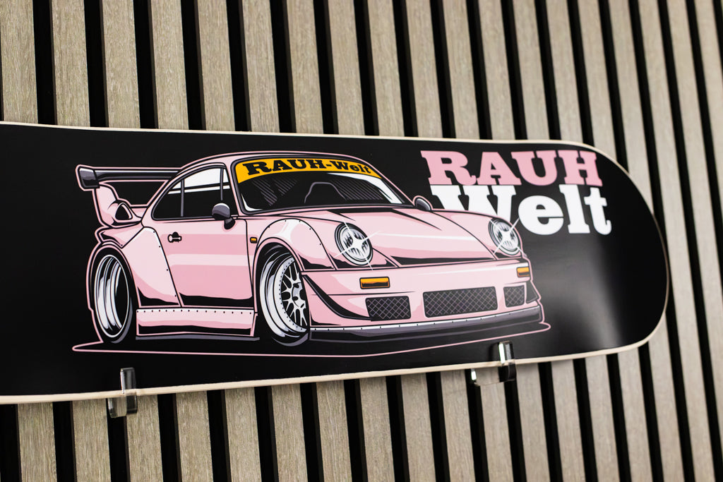 Pink Rauh Welt Porsche Skateboard Deck