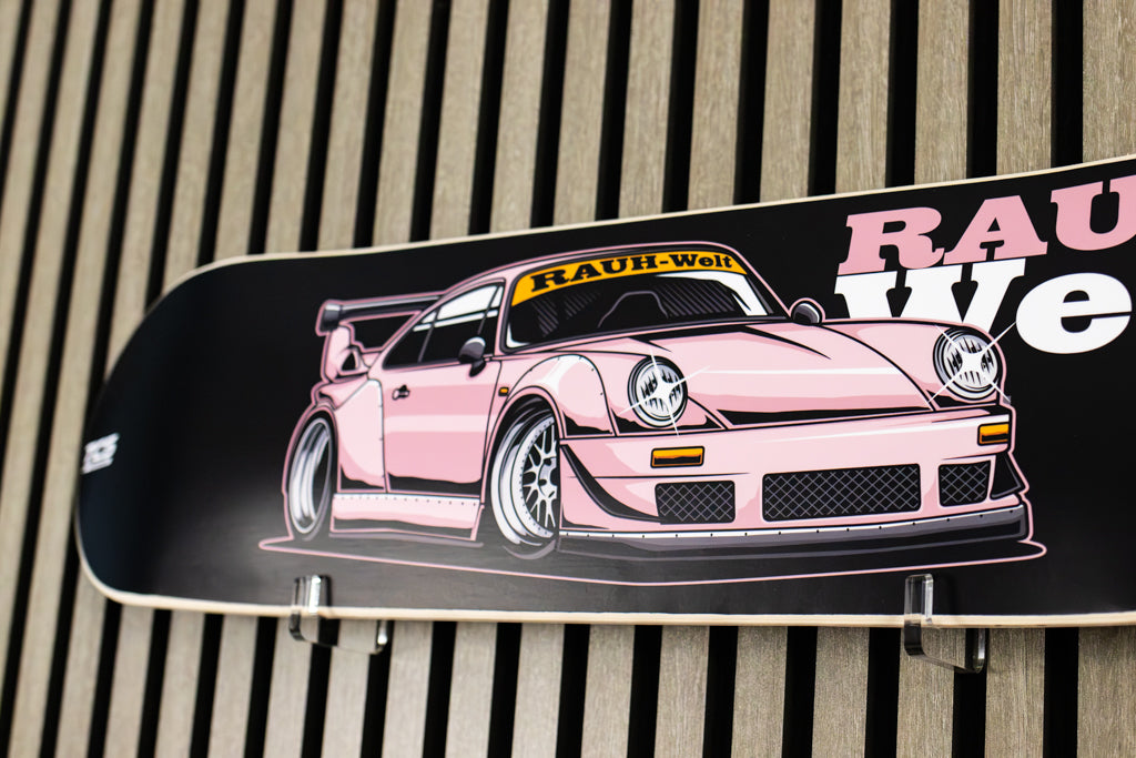 Pink Rauh Welt Porsche Skateboard Deck