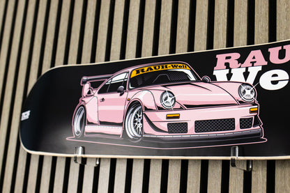 Pink Rauh Welt Porsche Skateboard Deck