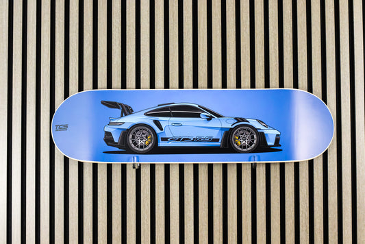Porsche 911 GT3 RS Skate Deck Wall Art - Blue