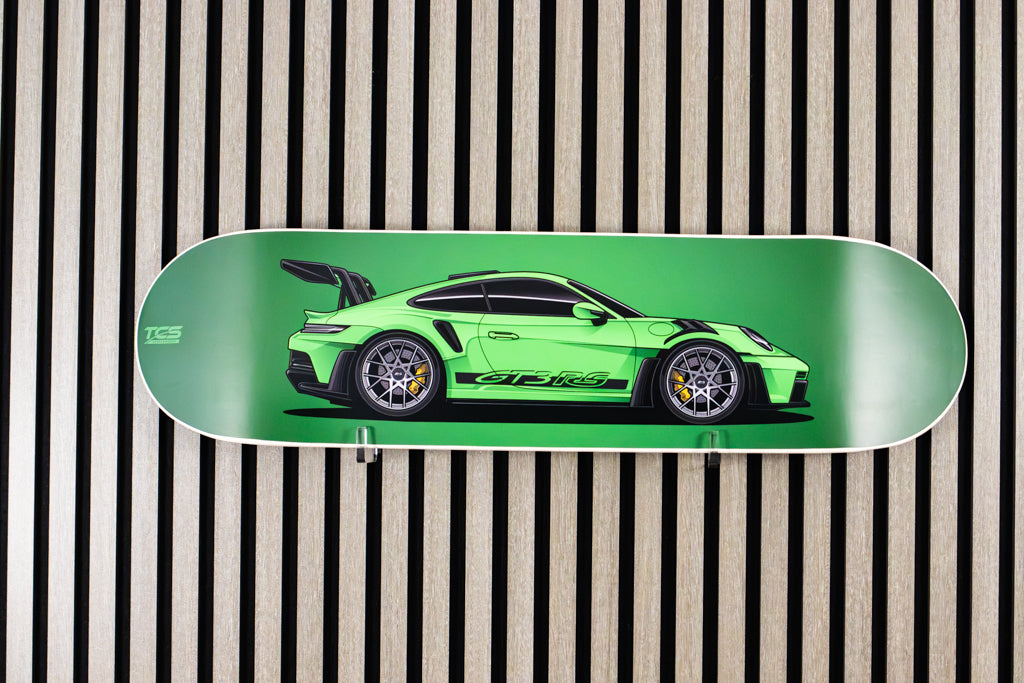 Porsche 911 GT3 RS Skate Deck Wall Art - Green