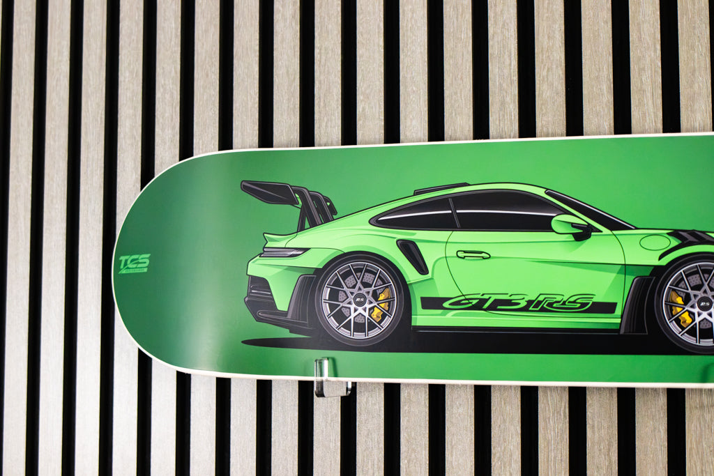 Porsche 911 GT3 RS Skate Deck Wall Art - Green