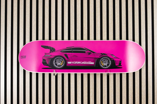 Porsche 911 GT3 RS Skate Deck Wall Art - Purple