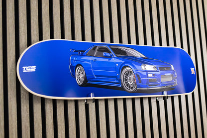 Paul Walker's R34 Skyline GT-R Skate Deck Wall Art