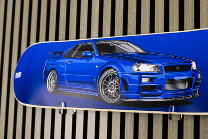 Paul Walker's R34 Skyline GT-R Skate Deck Wall Art