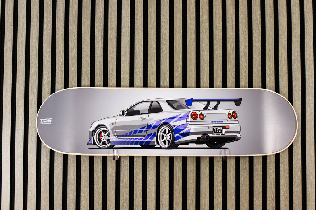 2 F 2 F inspired Nissan Skyline GT-R Skate Deck Wall Art