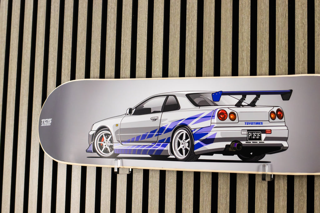 2 F 2 F inspired Nissan Skyline GT-R Skate Deck Wall Art