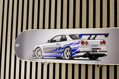 2 F 2 F inspired Nissan Skyline GT-R Skate Deck Wall Art