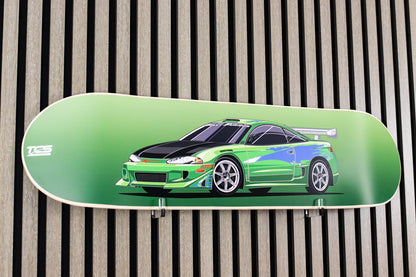 F and F inspired Mitsubishi Eclipse Skate Deck Wall Art