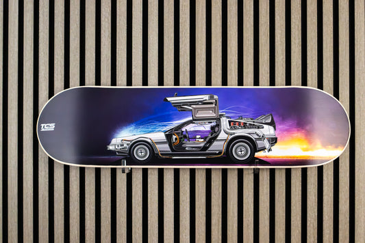 Back To The Future Inspired DeLorean DMC-12, Skate Deck Wall Art