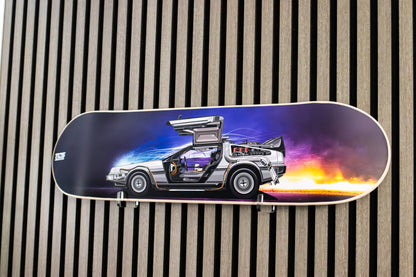 Back To The Future Inspired DeLorean DMC-12, Skate Deck Wall Art