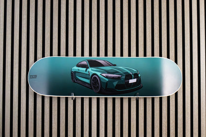Isle of Man Green Metallic BMW G82 M4 Skate Deck Wall Art