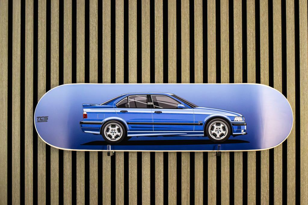 BMW E36 Skatedeck Wall Art - Blue