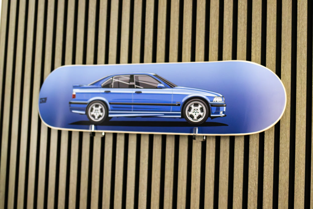 BMW E36 Skatedeck Wall Art - Blue