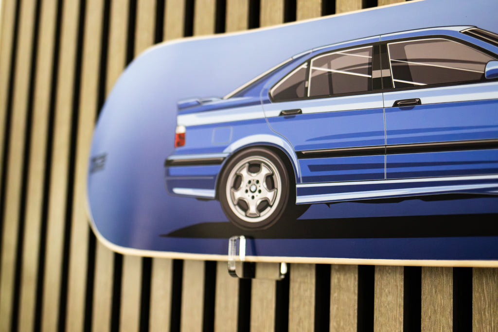 BMW E36 Skatedeck Wall Art - Blue