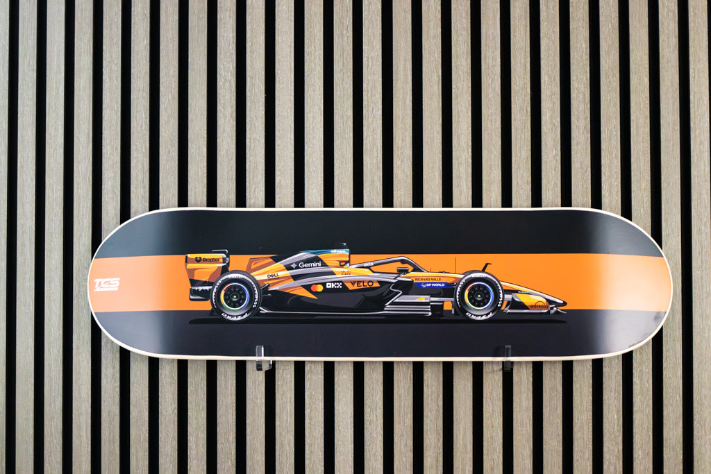 2026 Formula 1 McLaren MCL40 Race Car Skate Deck Wall Art