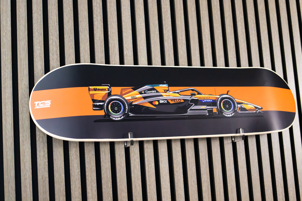 2026 Formula 1 McLaren MCL40 Race Car Skate Deck Wall Art