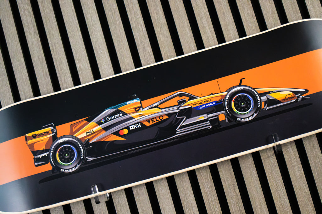 2026 Formula 1 McLaren MCL40 Race Car Skate Deck Wall Art