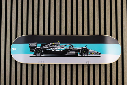2026 Formula 1 Mercedes W17 Race Car Skate Deck Wall Art
