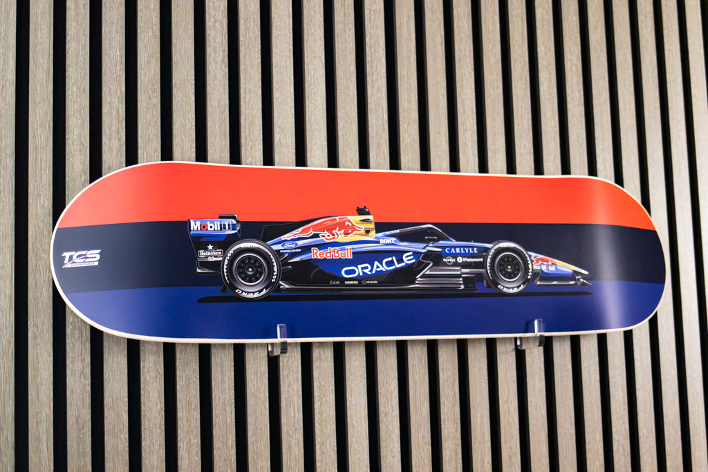 2026 Formula 1 Red Bull RB22 Race Car Skate Deck Wall Art