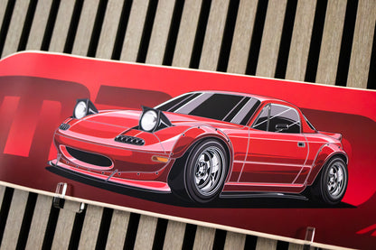 Mazda MX5 (MK1) Skate Deck Wall Art