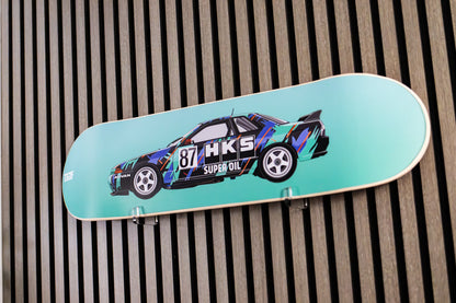 Skyline GT-R R32 HKS Skate Deck Wall Art