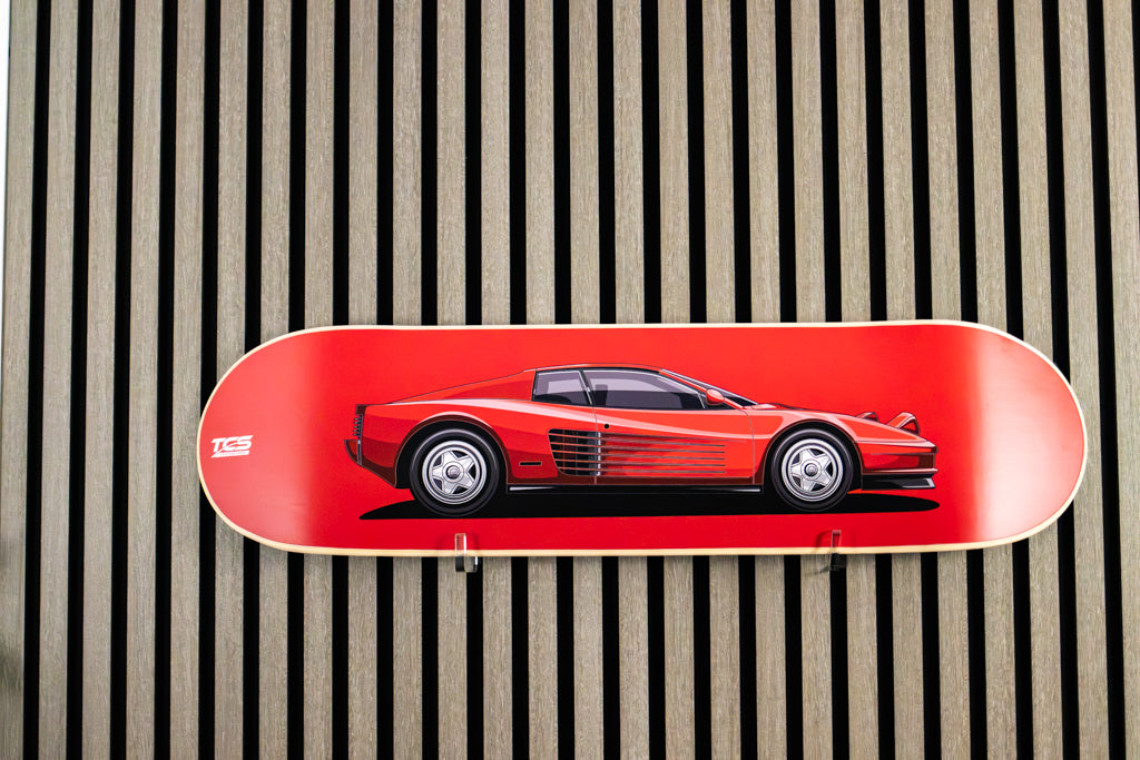 1989 Ferrari Testarossa Skate Deck Wall Art