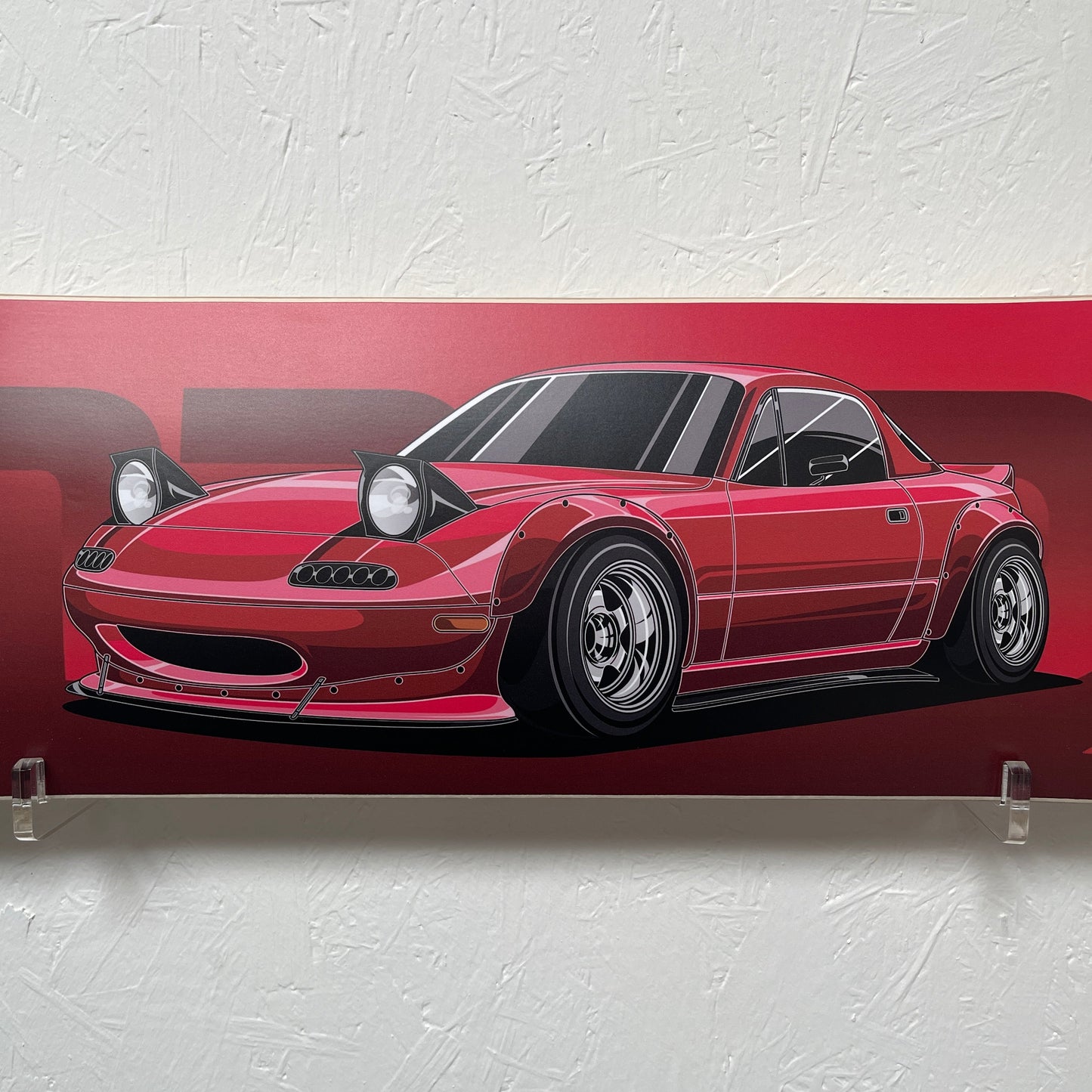 Red car on a white background