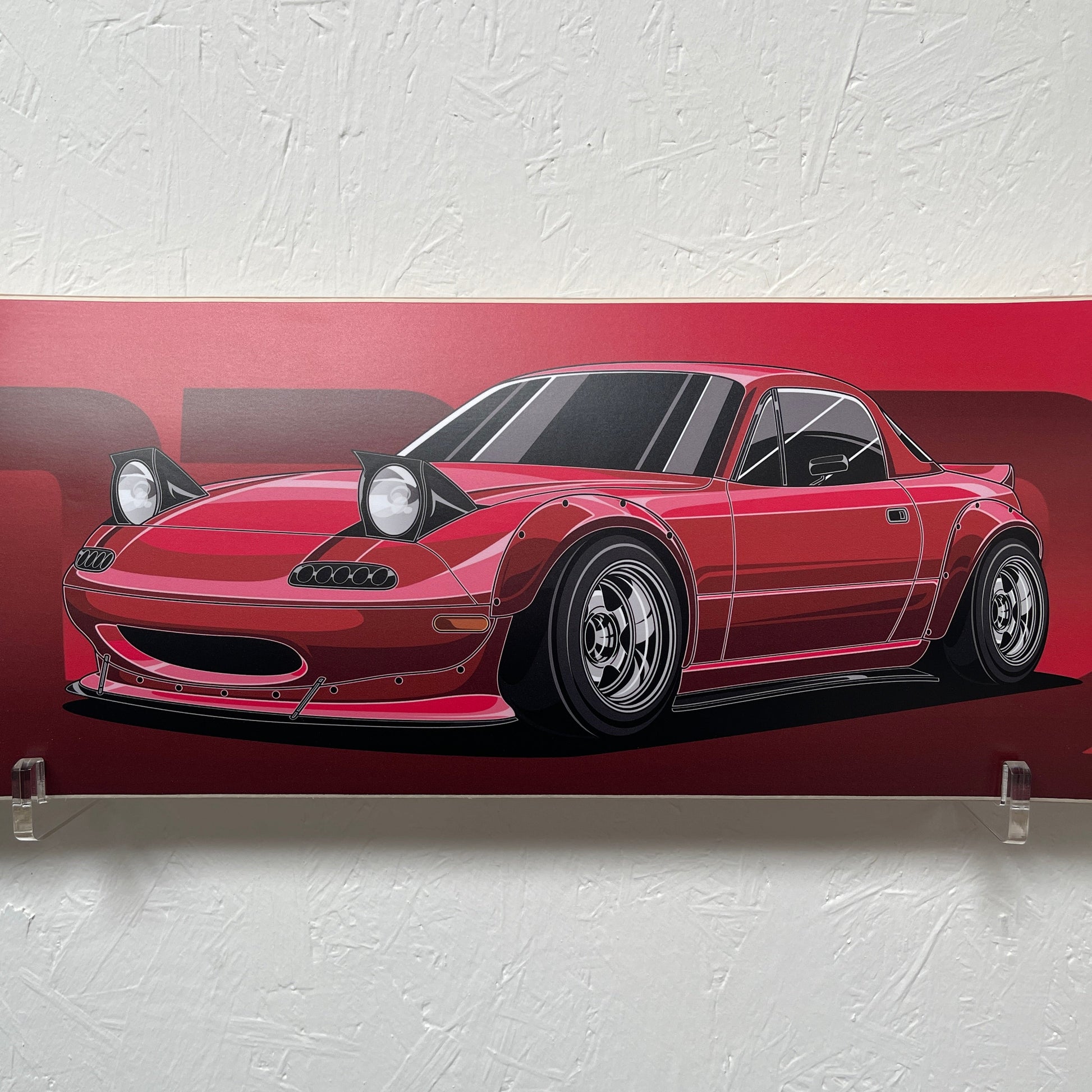 Red car on a white background