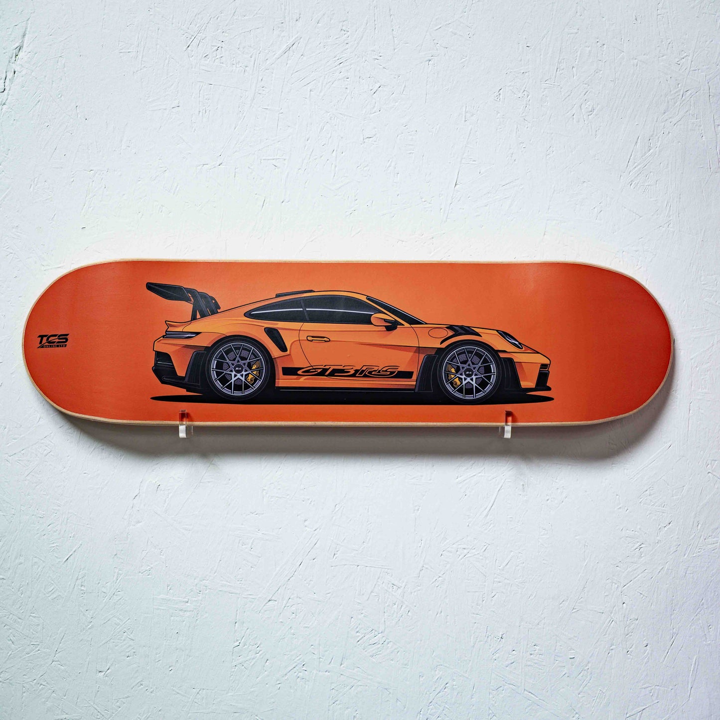 Orange Porsche 911 GT3 RS Skate Deck Wall Art