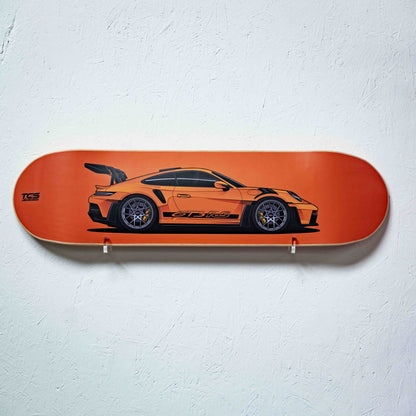 Orange Porsche 911 GT3 RS Skate Deck Wall Art