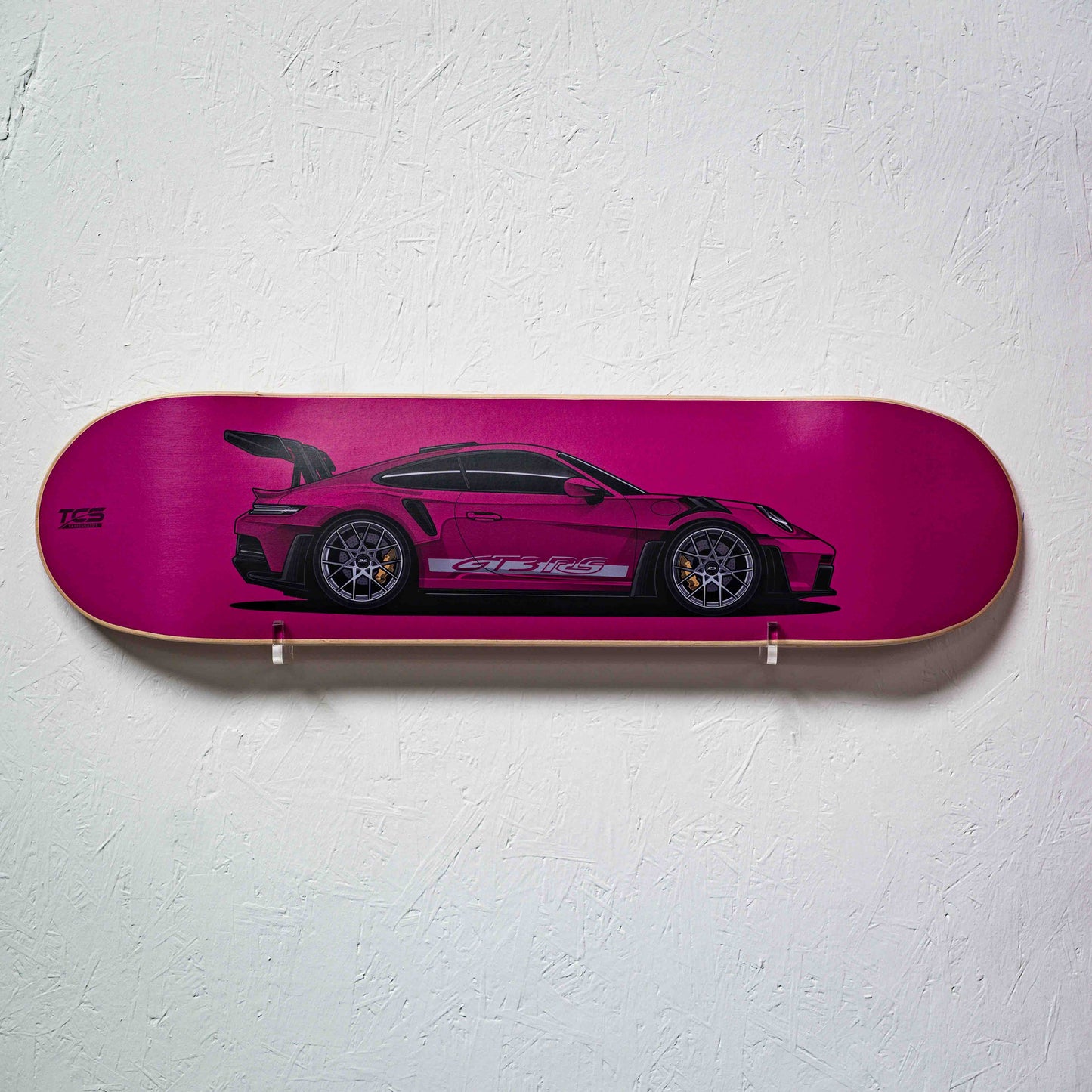 Purple Porsche 911 GT3 RS Skate Deck Wall Art